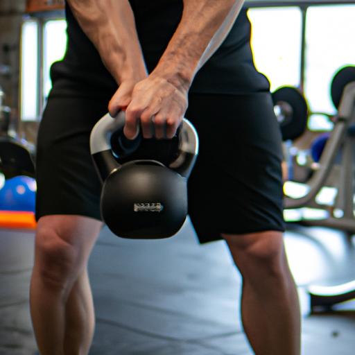 Weightlifting with a kettlebell 